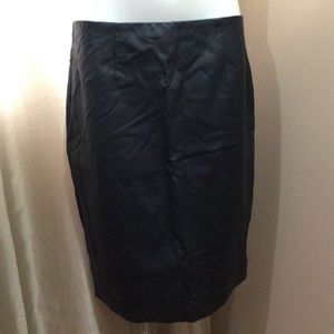 Ann Taylor Faux Leather A-Line Skirt